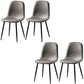 Nordic Metal Dining Chairs Dining Armless Side Chairs for Kitchen Grey 4 Piece Set Black Clearhalo ' kitchen&dining_furn' 'Dining Chairs' 'Dining Tables & Seating' 'dining_chair' 'furn' 'furn_dining_chair' 'Furniture' 'furniture_dining_chair' 'Kitchen & Dining Furniture' 'kitchen' 4523337