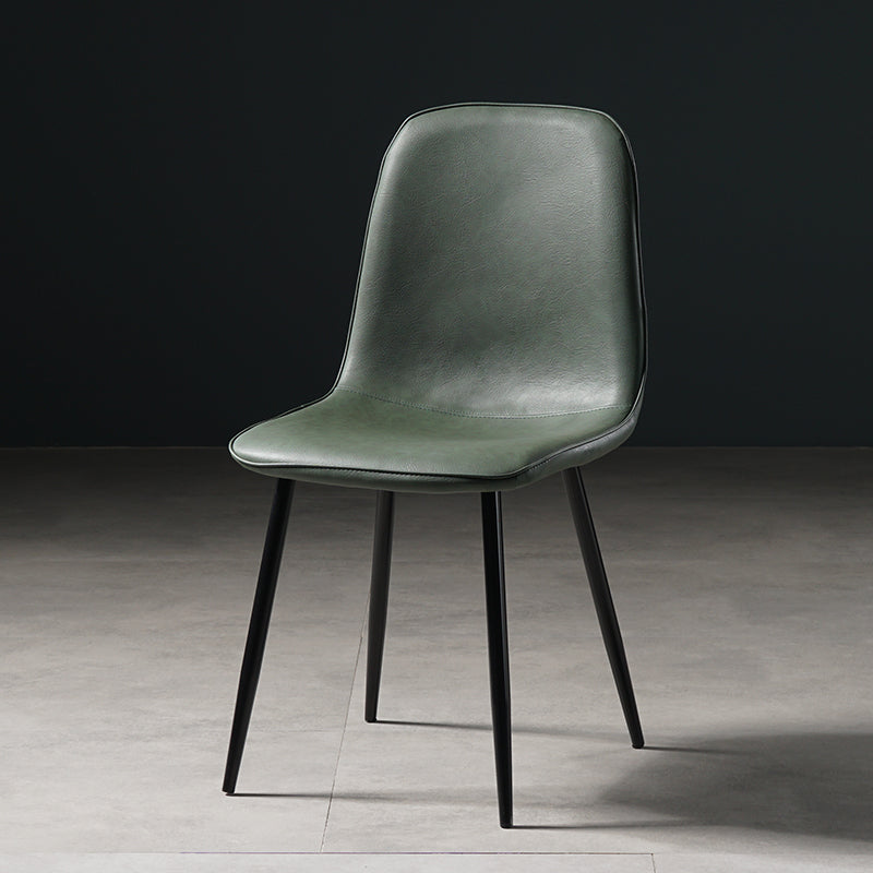 Nordic Metal Dining Chairs Dining Armless Side Chairs for Kitchen Green 1 Piece Black Clearhalo ' kitchen&dining_furn' 'Dining Chairs' 'Dining Tables & Seating' 'dining_chair' 'furn' 'furn_dining_chair' 'Furniture' 'furniture_dining_chair' 'Kitchen & Dining Furniture' 'kitchen' 4523338