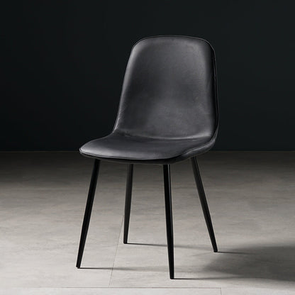 Nordic Metal Dining Chairs Dining Armless Side Chairs for Kitchen Black 1 Piece Black Clearhalo ' kitchen&dining_furn' 'Dining Chairs' 'Dining Tables & Seating' 'dining_chair' 'furn' 'furn_dining_chair' 'Furniture' 'furniture_dining_chair' 'Kitchen & Dining Furniture' 'kitchen' 4523347