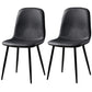 Nordic Metal Dining Chairs Dining Armless Side Chairs for Kitchen Black 2 Piece Set Black Clearhalo ' kitchen&dining_furn' 'Dining Chairs' 'Dining Tables & Seating' 'dining_chair' 'furn' 'furn_dining_chair' 'Furniture' 'furniture_dining_chair' 'Kitchen & Dining Furniture' 'kitchen' 4523348