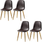 Nordic Metal Dining Chairs Dining Armless Side Chairs for Kitchen Dark Coffee 4 Piece Set Brass Gold Clearhalo ' kitchen&dining_furn' 'Dining Chairs' 'Dining Tables & Seating' 'dining_chair' 'furn' 'furn_dining_chair' 'Furniture' 'furniture_dining_chair' 'Kitchen & Dining Furniture' 'kitchen' 4523352