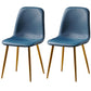 Nordic Metal Dining Chairs Dining Armless Side Chairs for Kitchen Dark Blue 2 Piece Set Brass Gold Clearhalo ' kitchen&dining_furn' 'Dining Chairs' 'Dining Tables & Seating' 'dining_chair' 'furn' 'furn_dining_chair' 'Furniture' 'furniture_dining_chair' 'Kitchen & Dining Furniture' 'kitchen' 4523354