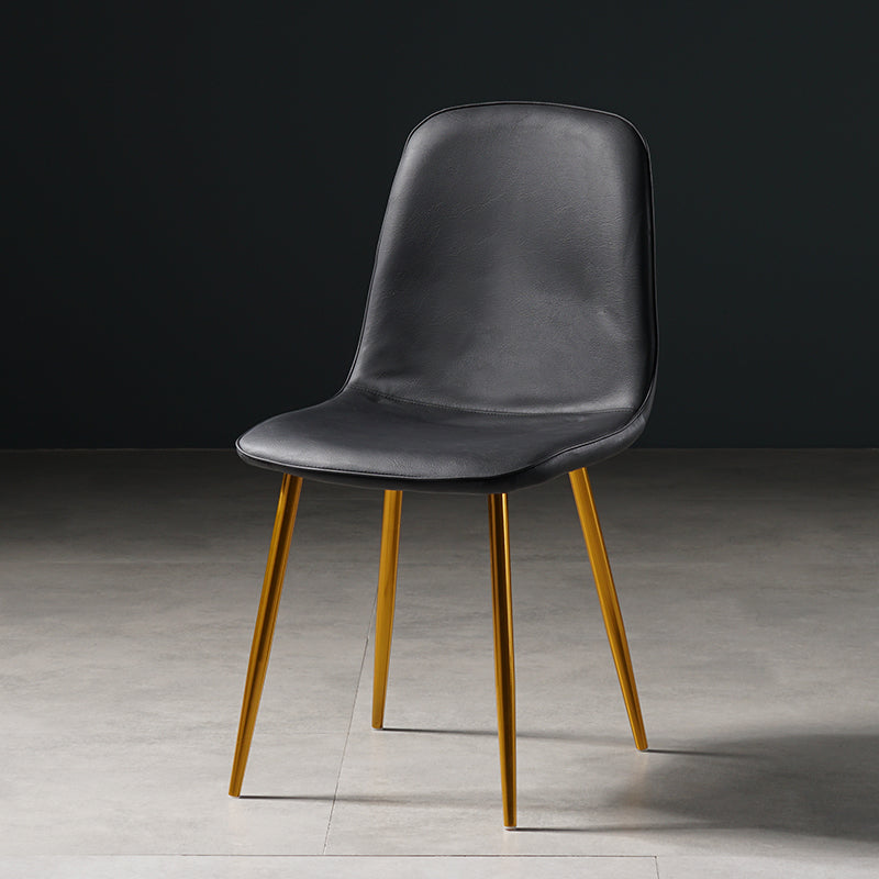 Nordic Metal Dining Chairs Dining Armless Side Chairs for Kitchen Black 1 Piece Brass Gold Clearhalo ' kitchen&dining_furn' 'Dining Chairs' 'Dining Tables & Seating' 'dining_chair' 'furn' 'furn_dining_chair' 'Furniture' 'furniture_dining_chair' 'Kitchen & Dining Furniture' 'kitchen' 4523359