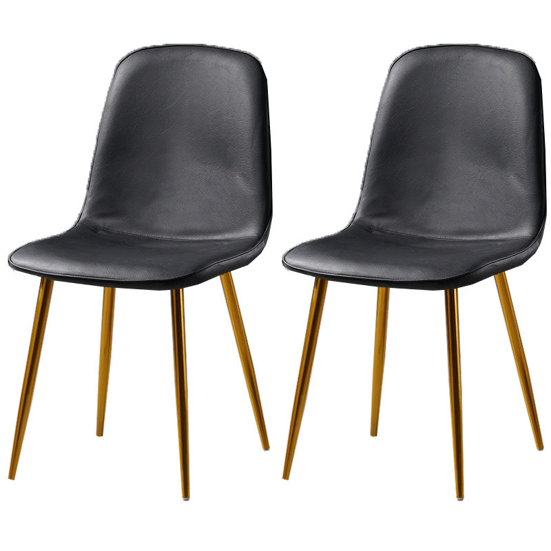 Nordic Metal Dining Chairs Dining Armless Side Chairs for Kitchen Black 2 Piece Set Brass Gold Clearhalo ' kitchen&dining_furn' 'Dining Chairs' 'Dining Tables & Seating' 'dining_chair' 'furn' 'furn_dining_chair' 'Furniture' 'furniture_dining_chair' 'Kitchen & Dining Furniture' 'kitchen' 4523360