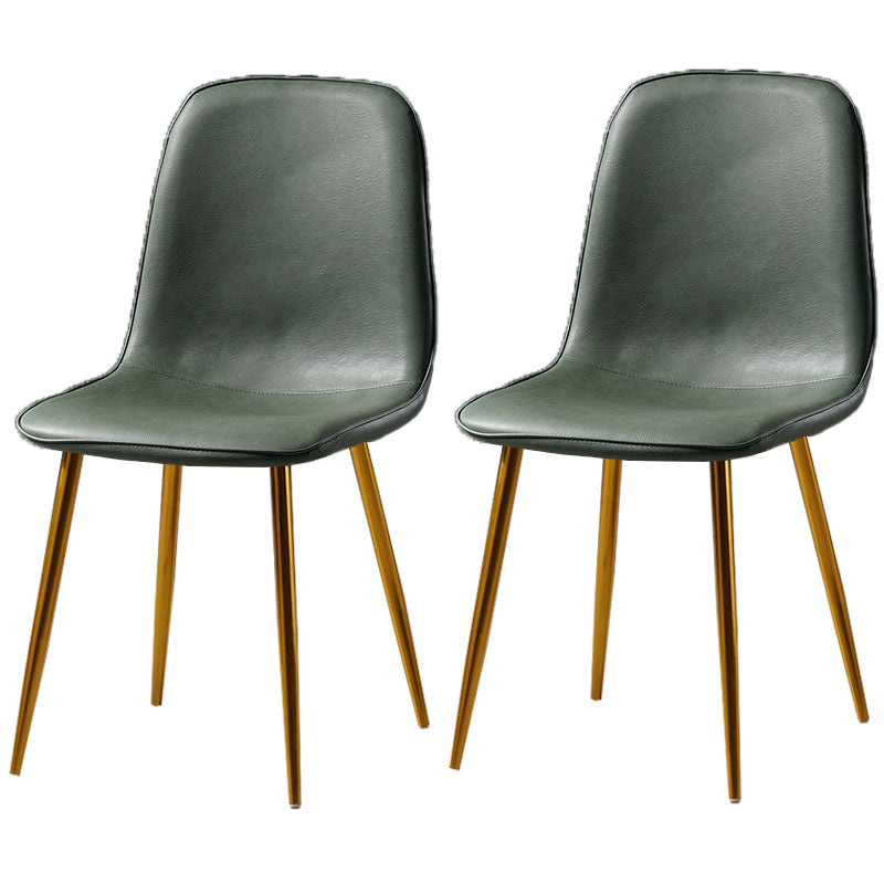 Nordic Metal Dining Chairs Dining Armless Side Chairs for Kitchen Green 2 Piece Set Brass Gold Clearhalo ' kitchen&dining_furn' 'Dining Chairs' 'Dining Tables & Seating' 'dining_chair' 'furn' 'furn_dining_chair' 'Furniture' 'furniture_dining_chair' 'Kitchen & Dining Furniture' 'kitchen' 4523363