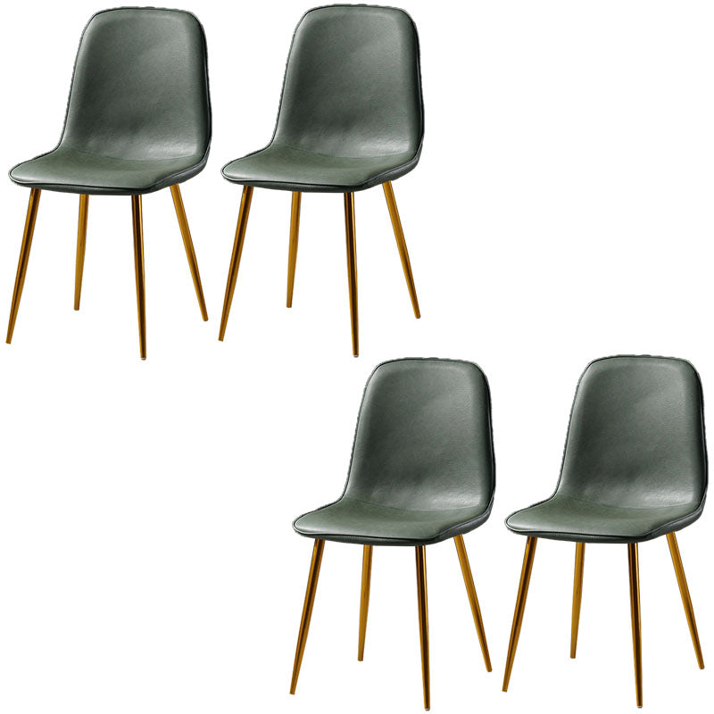 Nordic Metal Dining Chairs Dining Armless Side Chairs for Kitchen Green 4 Piece Set Brass Gold Clearhalo ' kitchen&dining_furn' 'Dining Chairs' 'Dining Tables & Seating' 'dining_chair' 'furn' 'furn_dining_chair' 'Furniture' 'furniture_dining_chair' 'Kitchen & Dining Furniture' 'kitchen' 4523364