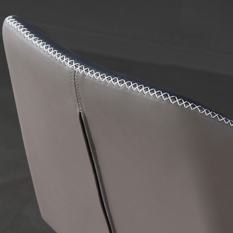 Modern Dining Room Side Chairs Matte Finish Leather Curved Parsons Armless Chair Clearhalo ' kitchen&dining_furn' 'Dining Chairs' 'Dining Tables & Seating' 'dining_chair' 'furn' 'furn_dining_chair' 'Furniture' 'furniture_dining_chair' 'Kitchen & Dining Furniture' 'kitchen' 4523401