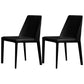 Modern Leather Dining Room Chair Armless Metal Side Chair for Home Use Black 2 Piece Set Clearhalo ' kitchen&dining_furn' 'Dining Chairs' 'Dining Tables & Seating' 'dining_chair' 'furn' 'furn_dining_chair' 'Furniture' 'furniture_dining_chair' 'Kitchen & Dining Furniture' 'kitchen' 4523408