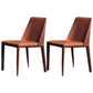 Modern Leather Dining Room Chair Armless Metal Side Chair for Home Use Orange 2 Piece Set Clearhalo ' kitchen&dining_furn' 'Dining Chairs' 'Dining Tables & Seating' 'dining_chair' 'furn' 'furn_dining_chair' 'Furniture' 'furniture_dining_chair' 'Kitchen & Dining Furniture' 'kitchen' 4523426