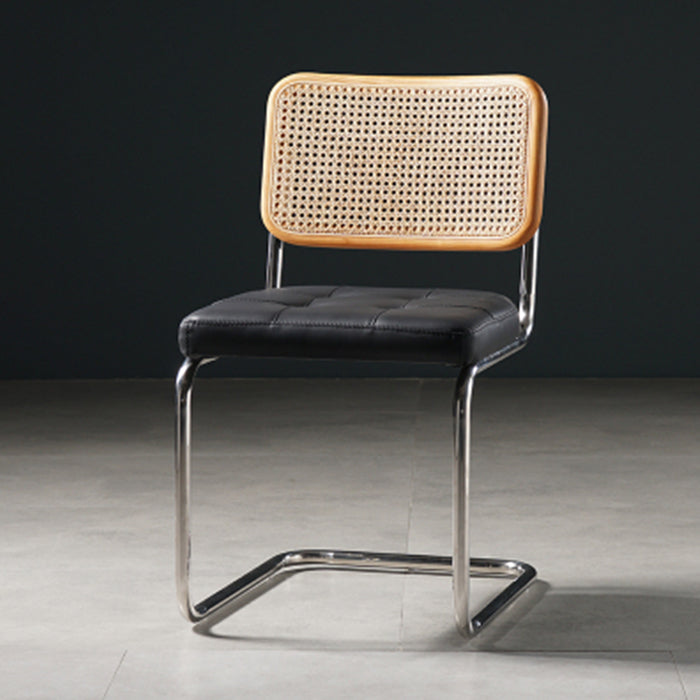 Contemporary Metal Dining Chairs Dining Open Back Armless Side Chairs for Kitchen Black 1 Piece Clearhalo ' kitchen&dining_furn' 'Dining Chairs' 'Dining Tables & Seating' 'dining_chair' 'furn' 'furn_dining_chair' 'Furniture' 'furniture_dining_chair' 'Kitchen & Dining Furniture' 'kitchen' 4523440