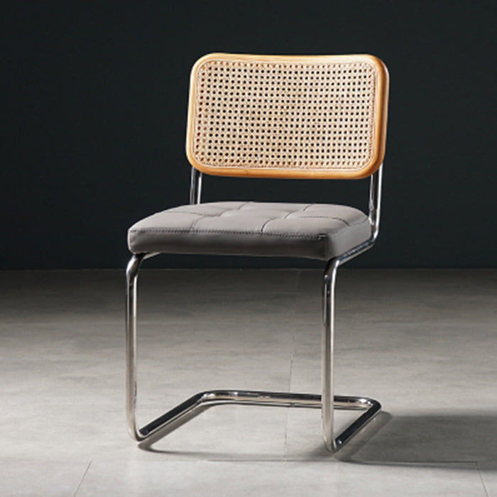 Contemporary Metal Dining Chairs Dining Open Back Armless Side Chairs for Kitchen Grey 1 Piece Clearhalo ' kitchen&dining_furn' 'Dining Chairs' 'Dining Tables & Seating' 'dining_chair' 'furn' 'furn_dining_chair' 'Furniture' 'furniture_dining_chair' 'Kitchen & Dining Furniture' 'kitchen' 4523446