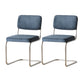 Contemporary Metal Dining Chairs Dining Open Back Armless Side Chairs for Kitchen Light Blue 2 Piece Set Clearhalo ' kitchen&dining_furn' 'Dining Chairs' 'Dining Tables & Seating' 'dining_chair' 'furn' 'furn_dining_chair' 'Furniture' 'furniture_dining_chair' 'Kitchen & Dining Furniture' 'kitchen' 4523456