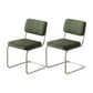 Contemporary Metal Dining Chairs Dining Open Back Armless Side Chairs for Kitchen Green 2 Piece Set Clearhalo ' kitchen&dining_furn' 'Dining Chairs' 'Dining Tables & Seating' 'dining_chair' 'furn' 'furn_dining_chair' 'Furniture' 'furniture_dining_chair' 'Kitchen & Dining Furniture' 'kitchen' 4523459