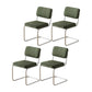 Contemporary Metal Dining Chairs Dining Open Back Armless Side Chairs for Kitchen Green 4 Piece Set Clearhalo ' kitchen&dining_furn' 'Dining Chairs' 'Dining Tables & Seating' 'dining_chair' 'furn' 'furn_dining_chair' 'Furniture' 'furniture_dining_chair' 'Kitchen & Dining Furniture' 'kitchen' 4523460