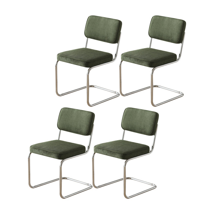 Contemporary Metal Dining Chairs Dining Open Back Armless Side Chairs for Kitchen Green 4 Piece Set Clearhalo ' kitchen&dining_furn' 'Dining Chairs' 'Dining Tables & Seating' 'dining_chair' 'furn' 'furn_dining_chair' 'Furniture' 'furniture_dining_chair' 'Kitchen & Dining Furniture' 'kitchen' 4523460