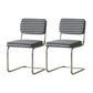 Contemporary Metal Dining Chairs Dining Open Back Armless Side Chairs for Kitchen Black White 2 Piece Set Clearhalo ' kitchen&dining_furn' 'Dining Chairs' 'Dining Tables & Seating' 'dining_chair' 'furn' 'furn_dining_chair' 'Furniture' 'furniture_dining_chair' 'Kitchen & Dining Furniture' 'kitchen' 4523468