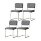 Contemporary Metal Dining Chairs Dining Open Back Armless Side Chairs for Kitchen Black White 4 Piece Set Clearhalo ' kitchen&dining_furn' 'Dining Chairs' 'Dining Tables & Seating' 'dining_chair' 'furn' 'furn_dining_chair' 'Furniture' 'furniture_dining_chair' 'Kitchen & Dining Furniture' 'kitchen' 4523469