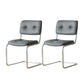 Contemporary Metal Dining Chairs Dining Open Back Armless Side Chairs for Kitchen Smoke Gray 2 Piece Set Clearhalo ' kitchen&dining_furn' 'Dining Chairs' 'Dining Tables & Seating' 'dining_chair' 'furn' 'furn_dining_chair' 'Furniture' 'furniture_dining_chair' 'Kitchen & Dining Furniture' 'kitchen' 4523471