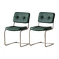 Contemporary Metal Dining Chairs Dining Open Back Armless Side Chairs for Kitchen Blackish Green 2 Piece Set Clearhalo ' kitchen&dining_furn' 'Dining Chairs' 'Dining Tables & Seating' 'dining_chair' 'furn' 'furn_dining_chair' 'Furniture' 'furniture_dining_chair' 'Kitchen & Dining Furniture' 'kitchen' 4523486