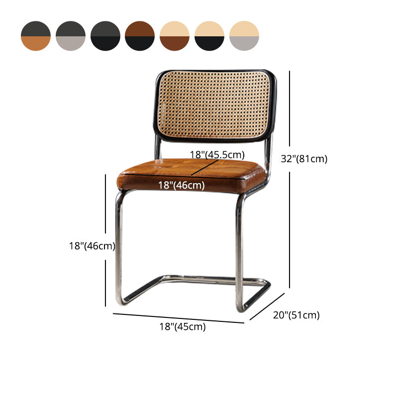 Contemporary Metal Dining Chairs Dining Open Back Armless Side Chairs for Kitchen Clearhalo ' kitchen&dining_furn' 'Dining Chairs' 'Dining Tables & Seating' 'dining_chair' 'furn' 'furn_dining_chair' 'Furniture' 'furniture_dining_chair' 'Kitchen & Dining Furniture' 'kitchen' 4523492