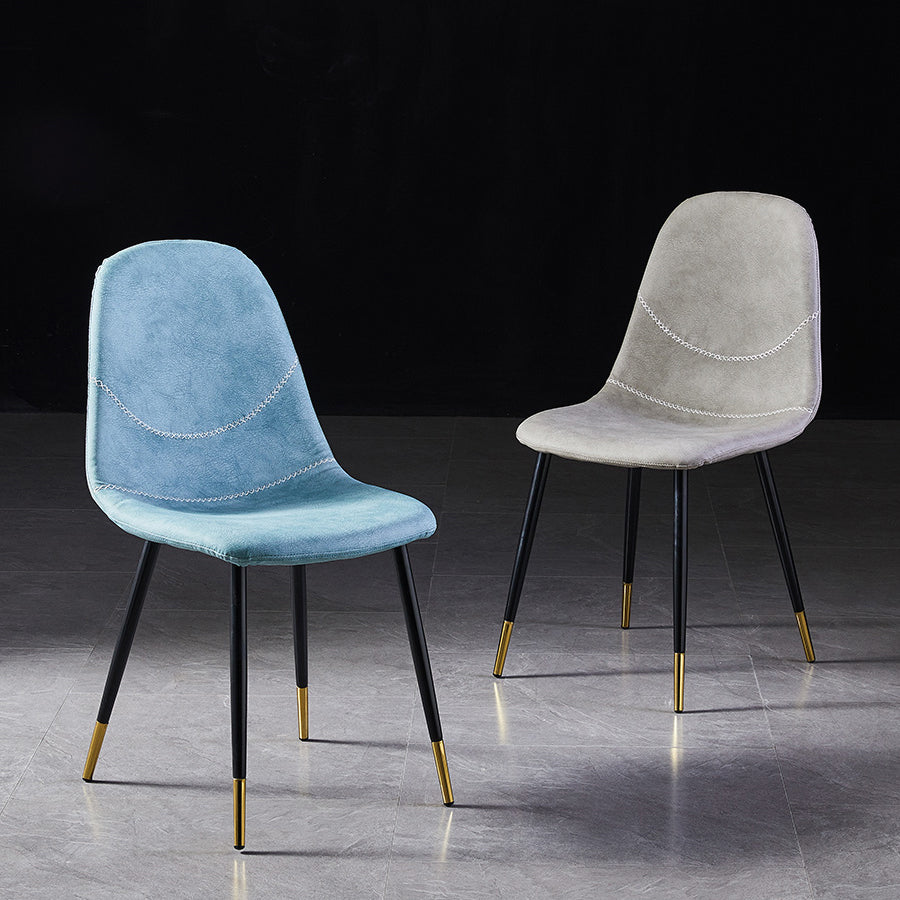 Scandinavian Design Solid Back Armless Dining Chairs Leather Dining Side Chairs Clearhalo ' kitchen&dining_furn' 'Dining Chairs' 'Dining Tables & Seating' 'dining_chair' 'furn' 'furn_dining_chair' 'Furniture' 'furniture_dining_chair' 'Kitchen & Dining Furniture' 'kitchen' 4523494