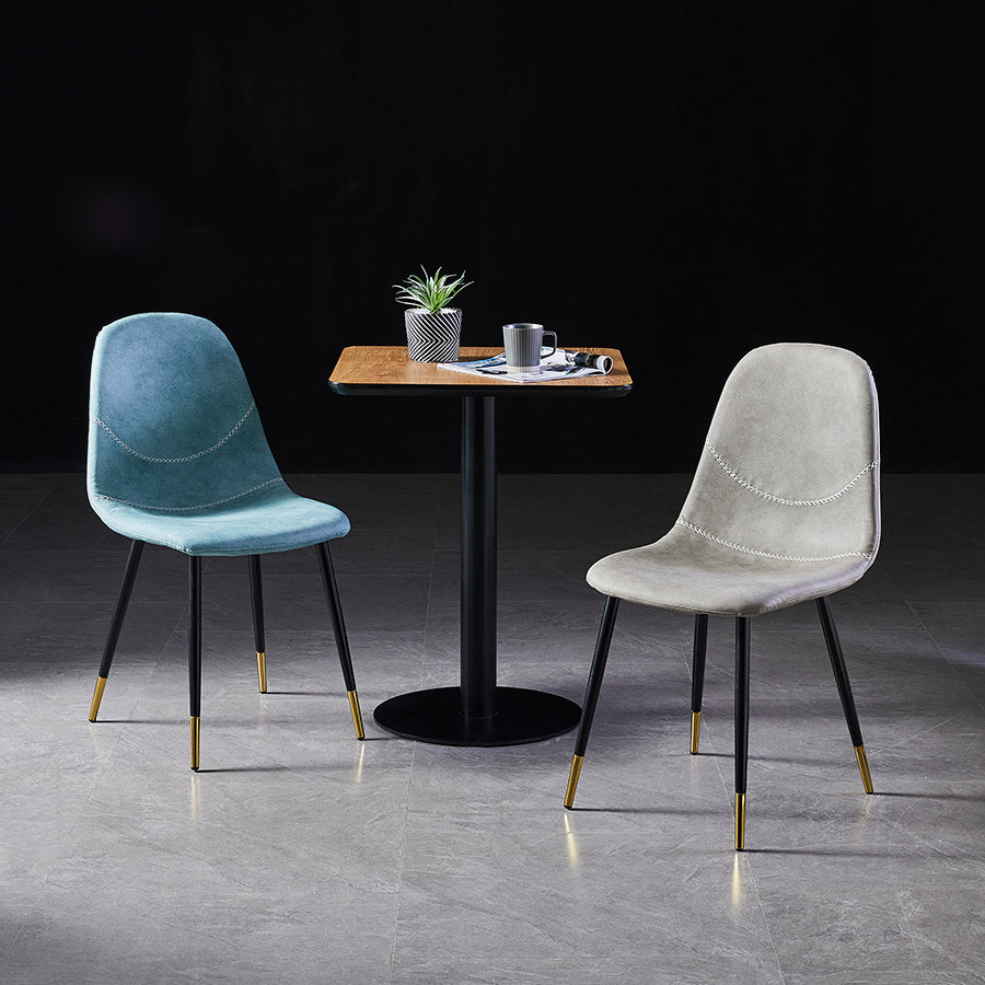Scandinavian Design Solid Back Armless Dining Chairs Leather Dining Side Chairs Clearhalo ' kitchen&dining_furn' 'Dining Chairs' 'Dining Tables & Seating' 'dining_chair' 'furn' 'furn_dining_chair' 'Furniture' 'furniture_dining_chair' 'Kitchen & Dining Furniture' 'kitchen' 4523497