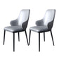 Modern Dining Room Chairs Matte Finish Leather Curved Parsons Arm Chair Grey 2 Piece Set Clearhalo ' kitchen&dining_furn' 'Dining Chairs' 'Dining Tables & Seating' 'dining_chair' 'furn' 'furn_dining_chair' 'Furniture' 'furniture_dining_chair' 'Kitchen & Dining Furniture' 'kitchen' 4523517