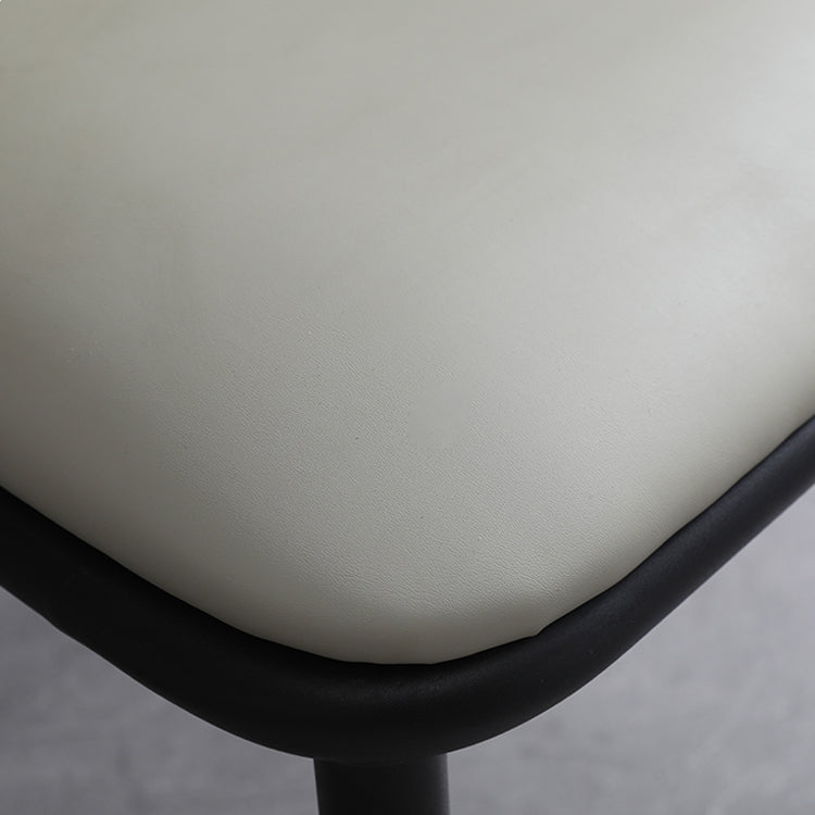 Modern Dining Room Chairs Matte Finish Leather Curved Parsons Arm Chair Clearhalo ' kitchen&dining_furn' 'Dining Chairs' 'Dining Tables & Seating' 'dining_chair' 'furn' 'furn_dining_chair' 'Furniture' 'furniture_dining_chair' 'Kitchen & Dining Furniture' 'kitchen' 4523528