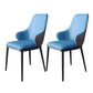 Modern Dining Room Chairs Matte Finish Leather Curved Parsons Arm Chair Blue 2 Piece Set Clearhalo ' kitchen&dining_furn' 'Dining Chairs' 'Dining Tables & Seating' 'dining_chair' 'furn' 'furn_dining_chair' 'Furniture' 'furniture_dining_chair' 'Kitchen & Dining Furniture' 'kitchen' 4523536