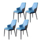 Modern Dining Room Chairs Matte Finish Leather Curved Parsons Arm Chair Blue 4 Piece Set Clearhalo ' kitchen&dining_furn' 'Dining Chairs' 'Dining Tables & Seating' 'dining_chair' 'furn' 'furn_dining_chair' 'Furniture' 'furniture_dining_chair' 'Kitchen & Dining Furniture' 'kitchen' 4523537