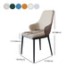 Modern Dining Room Chairs Matte Finish Leather Curved Parsons Arm Chair Clearhalo ' kitchen&dining_furn' 'Dining Chairs' 'Dining Tables & Seating' 'dining_chair' 'furn' 'furn_dining_chair' 'Furniture' 'furniture_dining_chair' 'Kitchen & Dining Furniture' 'kitchen' 4523544