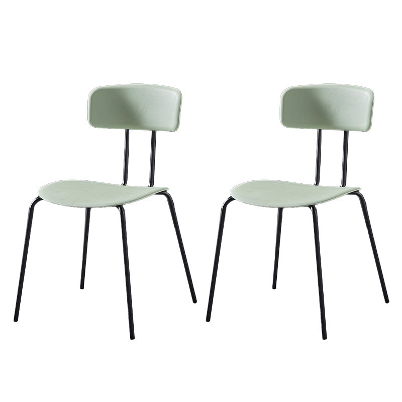 Industrial Design Open Back Dining Side Chairs Armless Dining Side Chairs for Kitchen Gray-Green Set of 2 Clearhalo ' kitchen&dining_furn' 'Dining Chairs' 'Dining Tables & Seating' 'dining_chair' 'Furniture' 'furniture_dining_chair' 'Kitchen & Dining Furniture' 'kitchen' 4523552