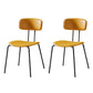 Industrial Design Open Back Dining Side Chairs Armless Dining Side Chairs for Kitchen Brass Set of 2 Clearhalo ' kitchen&dining_furn' 'Dining Chairs' 'Dining Tables & Seating' 'dining_chair' 'Furniture' 'furniture_dining_chair' 'Kitchen & Dining Furniture' 'kitchen' 4523557