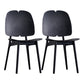 Contemporary Dining and Accent Chairs Indoor-Outdoor Plastic Open Back Side Chair Black 2 Piece Set Clearhalo ' kitchen&dining_furn' 'Dining Chairs' 'Dining Tables & Seating' 'dining_chair' 'furn' 'furn_dining_chair' 'Furniture' 'furniture_dining_chair' 'Kitchen & Dining Furniture' 'kitchen' 4523571