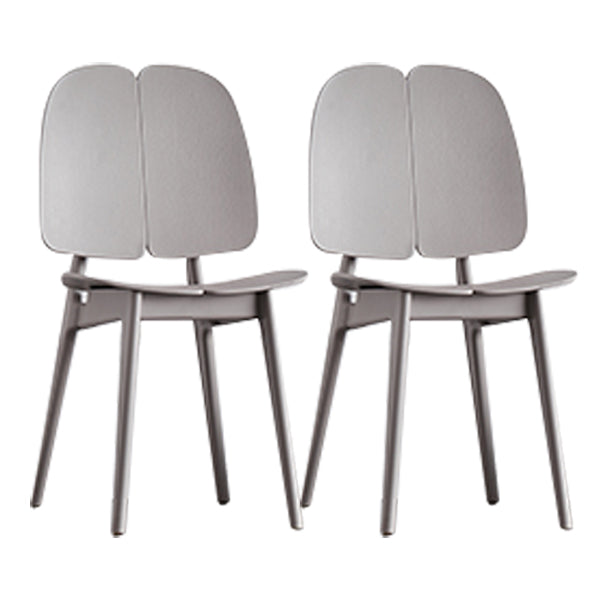 Contemporary Dining and Accent Chairs Indoor-Outdoor Plastic Open Back Side Chair Grey 2 Piece Set Clearhalo ' kitchen&dining_furn' 'Dining Chairs' 'Dining Tables & Seating' 'dining_chair' 'furn' 'furn_dining_chair' 'Furniture' 'furniture_dining_chair' 'Kitchen & Dining Furniture' 'kitchen' 4523578