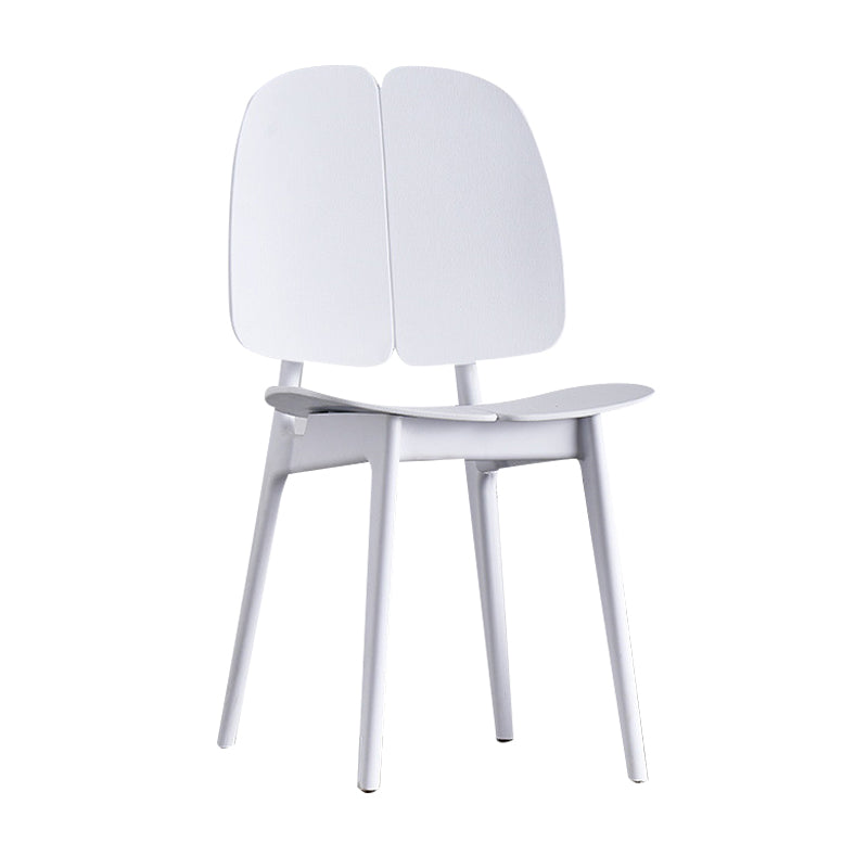 Contemporary Dining and Accent Chairs Indoor-Outdoor Plastic Open Back Side Chair White 1 Piece Clearhalo ' kitchen&dining_furn' 'Dining Chairs' 'Dining Tables & Seating' 'dining_chair' 'furn' 'furn_dining_chair' 'Furniture' 'furniture_dining_chair' 'Kitchen & Dining Furniture' 'kitchen' 4523582