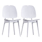 Contemporary Dining and Accent Chairs Indoor-Outdoor Plastic Open Back Side Chair White 2 Piece Set Clearhalo ' kitchen&dining_furn' 'Dining Chairs' 'Dining Tables & Seating' 'dining_chair' 'furn' 'furn_dining_chair' 'Furniture' 'furniture_dining_chair' 'Kitchen & Dining Furniture' 'kitchen' 4523583