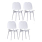 Contemporary Dining and Accent Chairs Indoor-Outdoor Plastic Open Back Side Chair White 4 Piece Set Clearhalo ' kitchen&dining_furn' 'Dining Chairs' 'Dining Tables & Seating' 'dining_chair' 'furn' 'furn_dining_chair' 'Furniture' 'furniture_dining_chair' 'Kitchen & Dining Furniture' 'kitchen' 4523585