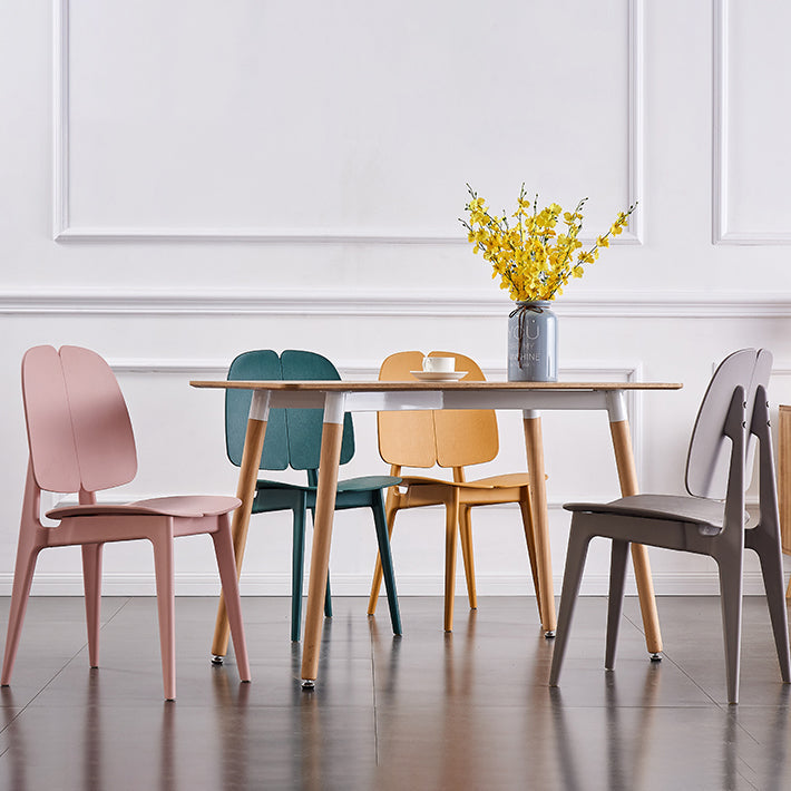 Contemporary Dining and Accent Chairs Indoor-Outdoor Plastic Open Back Side Chair Clearhalo ' kitchen&dining_furn' 'Dining Chairs' 'Dining Tables & Seating' 'dining_chair' 'furn' 'furn_dining_chair' 'Furniture' 'furniture_dining_chair' 'Kitchen & Dining Furniture' 'kitchen' 4523596