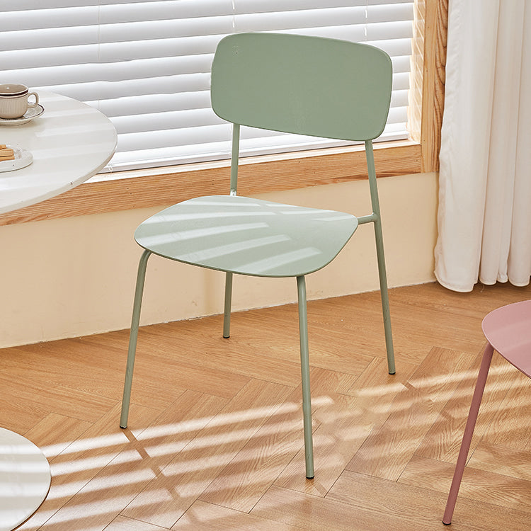 Contemporary Style Dining Chair Dining Armless Stackable Side Chair with Metal Legs Clearhalo ' kitchen&dining_furn' 'Dining Chairs' 'Dining Tables & Seating' 'dining_chair' 'furn' 'furn_dining_chair' 'Furniture' 'furniture_dining_chair' 'Kitchen & Dining Furniture' 'kitchen' 4523626