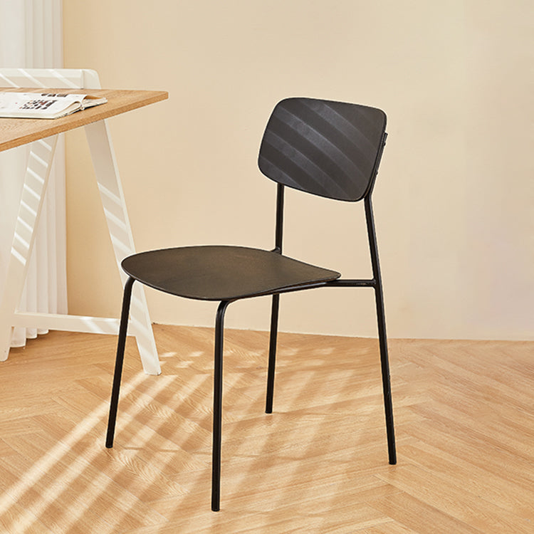 Contemporary Style Dining Chair Dining Armless Stackable Side Chair with Metal Legs Clearhalo ' kitchen&dining_furn' 'Dining Chairs' 'Dining Tables & Seating' 'dining_chair' 'furn' 'furn_dining_chair' 'Furniture' 'furniture_dining_chair' 'Kitchen & Dining Furniture' 'kitchen' 4523628