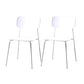 Contemporary Style Dining Chair Dining Armless Stackable Side Chair with Metal Legs White 2 Piece Set Clearhalo ' kitchen&dining_furn' 'Dining Chairs' 'Dining Tables & Seating' 'dining_chair' 'furn' 'furn_dining_chair' 'Furniture' 'furniture_dining_chair' 'Kitchen & Dining Furniture' 'kitchen' 4523631
