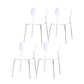 Contemporary Style Dining Chair Dining Armless Stackable Side Chair with Metal Legs White 4 Piece Set Clearhalo ' kitchen&dining_furn' 'Dining Chairs' 'Dining Tables & Seating' 'dining_chair' 'furn' 'furn_dining_chair' 'Furniture' 'furniture_dining_chair' 'Kitchen & Dining Furniture' 'kitchen' 4523633