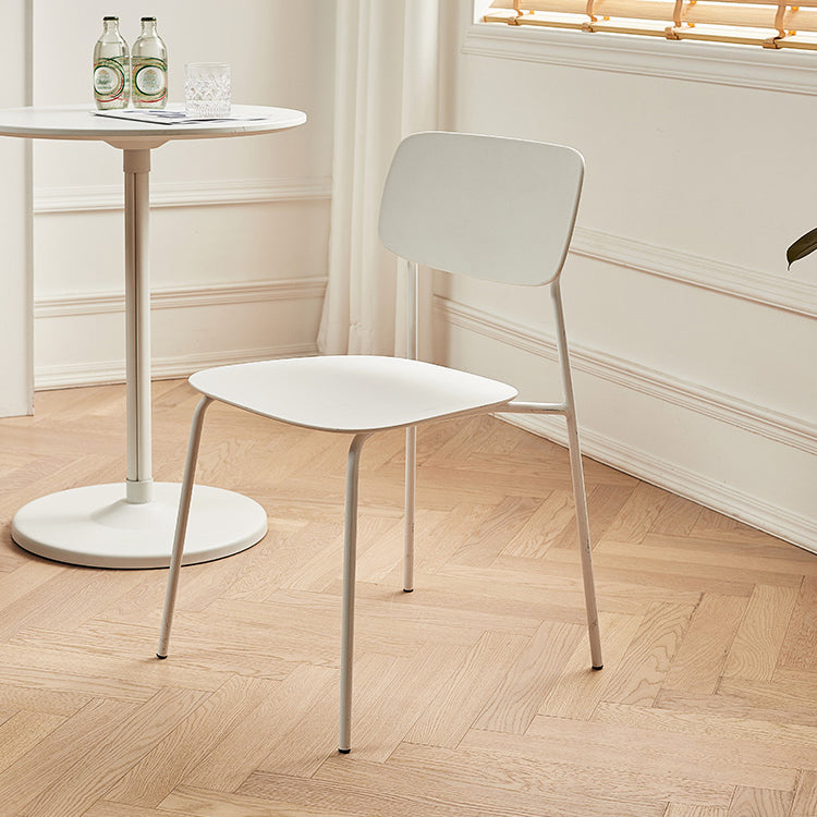 Contemporary Style Dining Chair Dining Armless Stackable Side Chair with Metal Legs Clearhalo ' kitchen&dining_furn' 'Dining Chairs' 'Dining Tables & Seating' 'dining_chair' 'furn' 'furn_dining_chair' 'Furniture' 'furniture_dining_chair' 'Kitchen & Dining Furniture' 'kitchen' 4523645