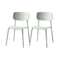 Contemporary Style Dining Chair Dining Armless Stackable Side Chair with Metal Legs Light Green 2 Piece Set Clearhalo ' kitchen&dining_furn' 'Dining Chairs' 'Dining Tables & Seating' 'dining_chair' 'furn' 'furn_dining_chair' 'Furniture' 'furniture_dining_chair' 'Kitchen & Dining Furniture' 'kitchen' 4523648