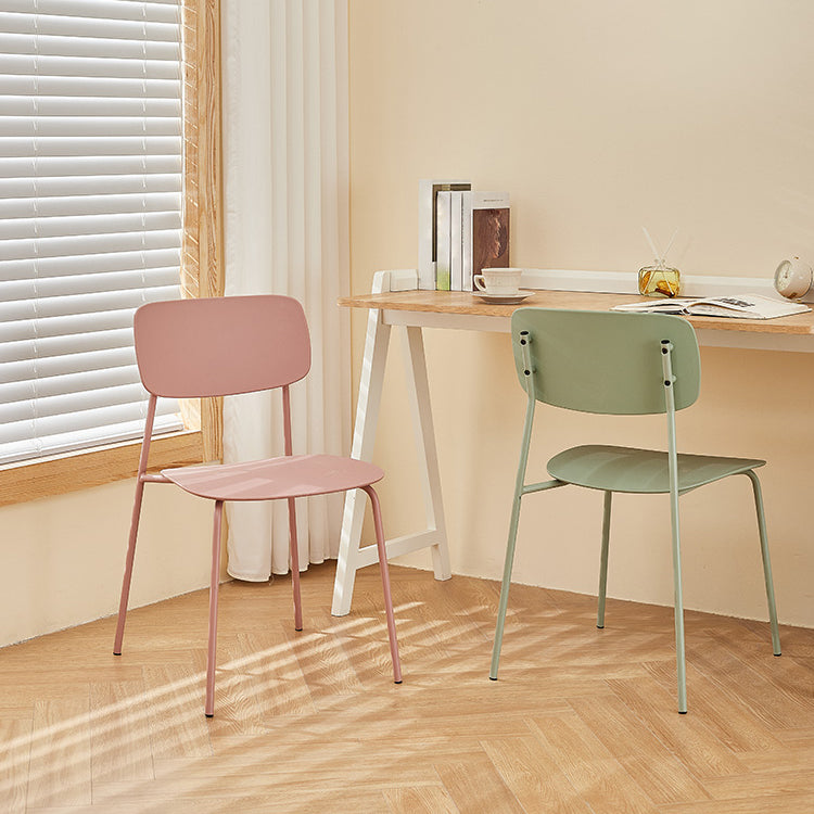 Contemporary Style Dining Chair Dining Armless Stackable Side Chair with Metal Legs Clearhalo ' kitchen&dining_furn' 'Dining Chairs' 'Dining Tables & Seating' 'dining_chair' 'furn' 'furn_dining_chair' 'Furniture' 'furniture_dining_chair' 'Kitchen & Dining Furniture' 'kitchen' 4523649