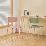 Contemporary Style Dining Chair Dining Armless Stackable Side Chair with Metal Legs Clearhalo ' kitchen&dining_furn' 'Dining Chairs' 'Dining Tables & Seating' 'dining_chair' 'furn' 'furn_dining_chair' 'Furniture' 'furniture_dining_chair' 'Kitchen & Dining Furniture' 'kitchen' 4523649