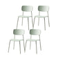 Contemporary Style Dining Chair Dining Armless Stackable Side Chair with Metal Legs Light Green 4 Piece Set Clearhalo ' kitchen&dining_furn' 'Dining Chairs' 'Dining Tables & Seating' 'dining_chair' 'furn' 'furn_dining_chair' 'Furniture' 'furniture_dining_chair' 'Kitchen & Dining Furniture' 'kitchen' 4523650