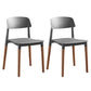 Scandinavian Design Open Back Dining Side Chairs Plastic Dining Armless Chair Grey 2 Piece Set Clearhalo ' kitchen&dining_furn' 'Dining Chairs' 'Dining Tables & Seating' 'dining_chair' 'furn' 'furn_dining_chair' 'Furniture' 'furniture_dining_chair' 'Kitchen & Dining Furniture' 'kitchen' 4523653