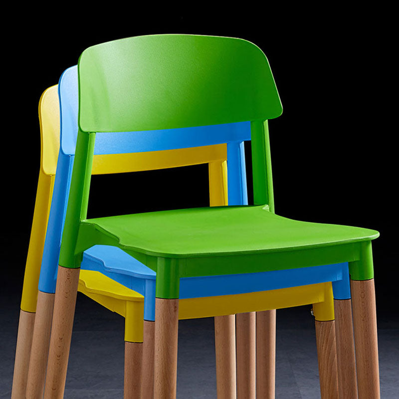 Scandinavian Design Open Back Dining Side Chairs Plastic Dining Armless Chair Clearhalo ' kitchen&dining_furn' 'Dining Chairs' 'Dining Tables & Seating' 'dining_chair' 'furn' 'furn_dining_chair' 'Furniture' 'furniture_dining_chair' 'Kitchen & Dining Furniture' 'kitchen' 4523667